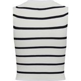 Imprimé - Cloud Dancer - Top - Zwart - Slim Fit - Mouwloos