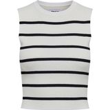 Imprimé - Cloud Dancer - Top - Zwart - Slim Fit - Mouwloos