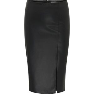 ONLY CARMAKOMA - CARHEIDI - Rok - Zwart - Imitatieleer