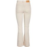 Jeans - Oatmeal - Slim Fit - Hoog Taille - Uitlopende Pijpen