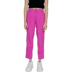 Only - Broek - Roze - Dames - Vetersluiting - Voor-en Achterzak