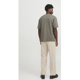 T-shirt - Mélange - Jersey - Losse Pasvorm - Kwartmouw