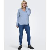 ONLY CARMAKOMA CARMARGARETA - Pullover - Allure Melange - Gebreid - V-Hals - Lange Mouwen