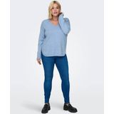 ONLY CARMAKOMA CARMARGARETA - Pullover - Allure Melange - Gebreid - V-Hals - Lange Mouwen