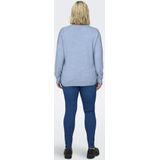 ONLY CARMAKOMA CARMARGARETA - Pullover - Allure Melange - Gebreid - V-Hals - Lange Mouwen