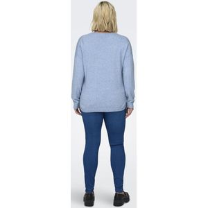 ONLY CARMAKOMA CARMARGARETA - Pullover - Allure Melange - Gebreid - V-Hals - Lange Mouwen