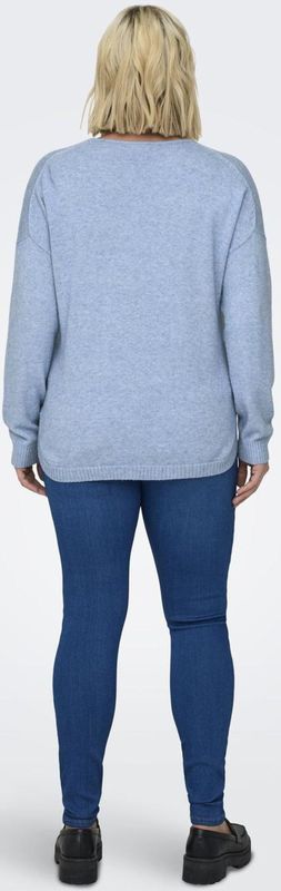 ONLY CARMAKOMA CARMARGARETA - Pullover - Allure Melange - Gebreid - V-Hals - Lange Mouwen