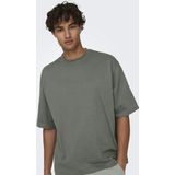 Only Sons T-shirt Onsmillenium Ovz Ss Tee Noos 22027787 Silver Lining Mannen