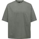 Only Sons T-shirt Onsmillenium Ovz Ss Tee Noos 22027787 Silver Lining Mannen