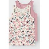 NAME IT MINI - Meisjes Hemden - Bloemenprint - Stretchkatoen