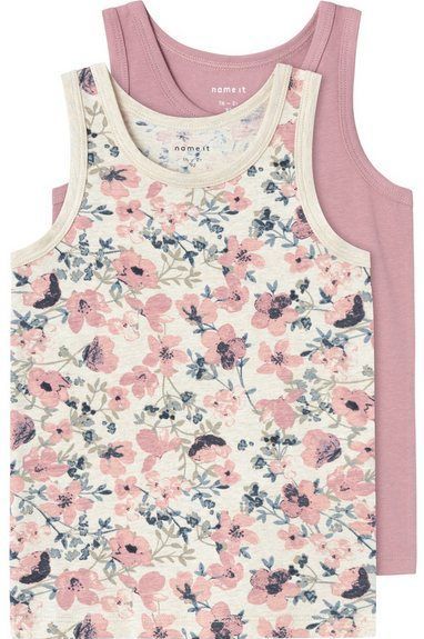 NAME IT MINI - Meisjes Hemden - Bloemenprint - Stretchkatoen