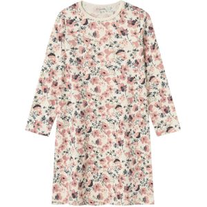 Name It - NKFNIGHTGOWN LS NOSTALGIA FLOWER NOOS - Nachthemd - Peyote Melange - 95% Katoen