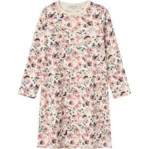 Name It - NKFNIGHTGOWN LS NOSTALGIA FLOWER NOOS - Nachthemd - Peyote Melange - 95% Katoen
