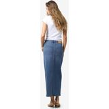 Denim Rok - Mid Waist - 5-Pocket - Split Voor - Blauw - Katoen