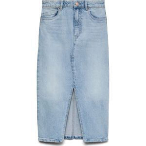 Vero Moda - Denim Rok - Licht Blauw - 79% Katoen - High Waist