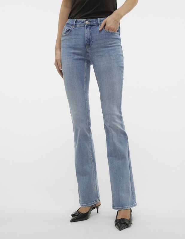 Vmflash - Flared Fit Jeans - Stonewash - Mid Rise