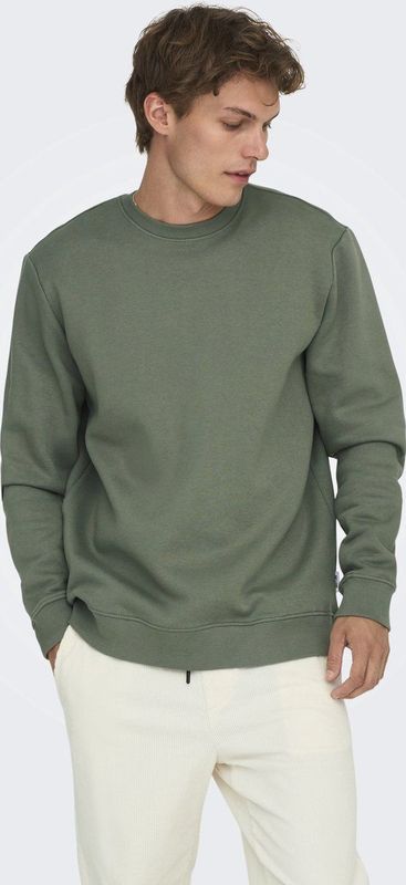 Only & Sons - Onsconnor Reg Crew Neck - Sweatshirt - Castor Gray - Trainingspak voor Heren
