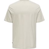 T-shirt - Zwart - Katoen - Regular Fit met Borstzak en O-hals