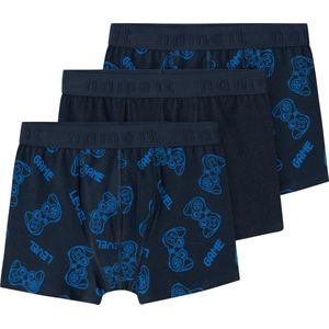 Name It - nkmboxer - Boxershorts - Donker - 3-pack met Gameprint