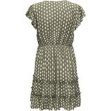 ONLY - ONLCLAUDETTE LIFE SS MINI DRESS WVN NOOS - Jurk - Zwart - Viscose - V-Hals - Korte Mouwen