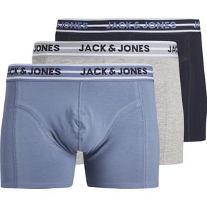 Jack and Jones - JACPETER - Boxershorts - Navy Blauw/Blauw/Grijs - 3 Stuks - Katoen/Elastaan