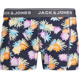 JACK & JONES Jacreece flower trunks (3-pack) - heren boxers normale lengte - blauw - Maat: M