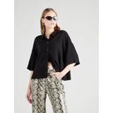 Vero Moda - Blouse - Zwart - Linnen/Viscose - Relaxed Fit