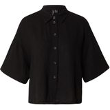 Vero Moda - Blouse - Zwart - Linnen/Viscose - Relaxed Fit