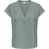 JDY - Blouseshirt - Effen - Gerecycled Materiaal - Kwartmouw - Tuniek Kraag