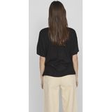 VILA - Korte Trui - Zwart - Fijn Tricot - Recycled Polyester