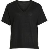 VILA - Korte Trui - Zwart - Fijn Tricot - Recycled Polyester