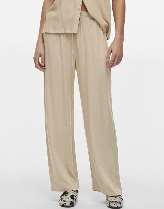 Broek - Geweven Stof - Groen - 55% Viscose LENZING™ECOVERO™