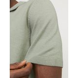 JACK & JONES Emil Polo - Korte Mouw - Saliegroen - Viscosemengsel