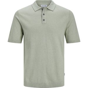 JACK & JONES Emil Polo - Korte Mouw - Saliegroen - Viscosemengsel