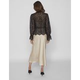 Vila - Ellette - Midi Rok - Hoge Taille - Geweven Stoffen - 100% Gerecycled Polyester