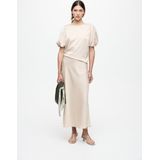 Vila - Ellette - Midi Rok - Hoge Taille - Geweven Stoffen - 100% Gerecycled Polyester