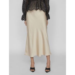 Vila - Ellette - Midi Rok - Hoge Taille - Geweven Stoffen - 100% Gerecycled Polyester