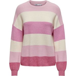 Only Onlatia Stripe Pullover Knt Noos Dames Gebreide Truien