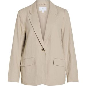 Vila - Vijolanda - Blazer - Feather Gray - 55% Linnen 45% Viscose