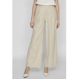 VILA Wide Leg Broek VIJOLANDA - Beige