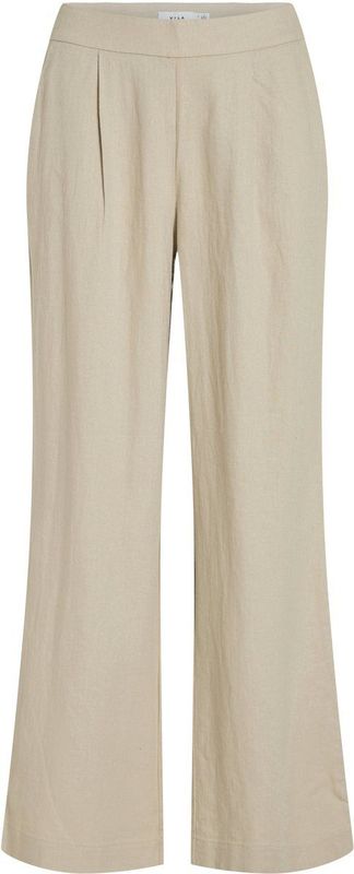 VILA Wide Leg Broek VIJOLANDA - Beige