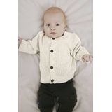 Vest - Wafel Gebreide Stof - O-hals - Lange Mouwen - Knoopsluiting