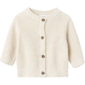 Vest - Wafel Gebreide Stof - O-hals - Lange Mouwen - Knoopsluiting