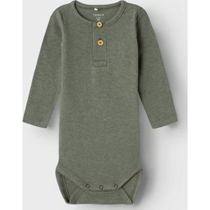 Name It - NBMKAB LS Body NOOS - Dusty Olive - Rompertje - 86 cm