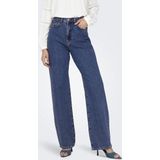 Only Silje Ex Str Wide Dot729 Hoogzittende Jeans Blauw Vrouw