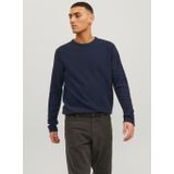 Jack & Jones - Summer Knit Crew Neck - Blauw - Katoen en Linnen