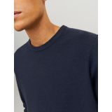 Jack & Jones - Summer Knit Crew Neck - Blauw - Katoen en Linnen