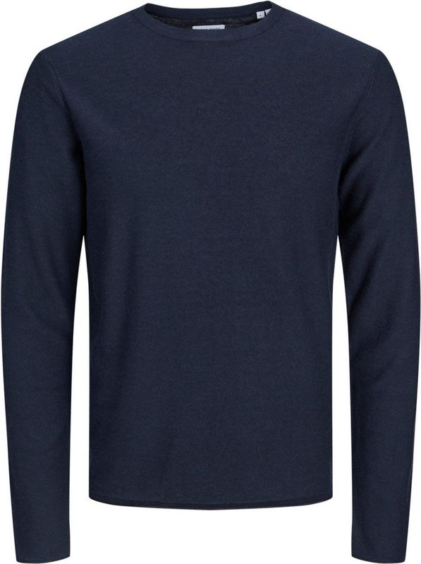 Jack & Jones - Summer Knit Crew Neck - Blauw - Katoen en Linnen