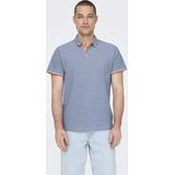 Polo Shirt - Blauw - Piquéstof - Regular Fit
