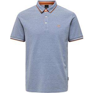 Polo Shirt - Blauw - Piquéstof - Regular Fit